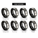font options for inside engraving on black & gray paper trimmer rings