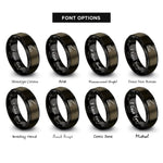 font options for inside engraving on gunmetal & black paper trimmer rings