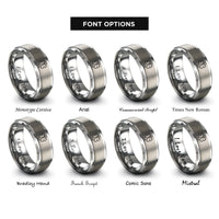 font options for inside engraving on silver paramedic star rings