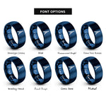 font options for inside engraving on blue paris rings