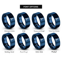 font options for inside engraving on blue paris rings