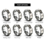 font options for inside engraving on grey paris rings
