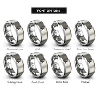 font options for inside engraving on grey paris rings