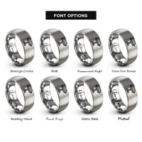 font options for inside engraving on grey park grill rings
