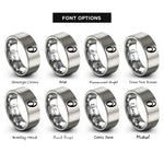 font options for inside engraving on grey partial derivative rings