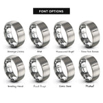 font options for inside engraving on gray pasteur pipette rings