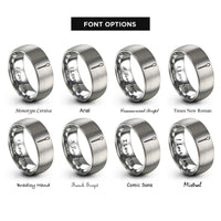font options for inside engraving on gray pasteur pipette rings