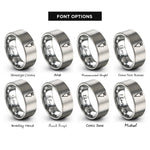 font options for inside engraving on silver pastry bag rings