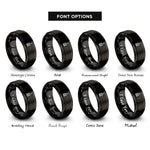 font options for inside engraving on black pastry brush rings