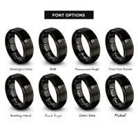font options for inside engraving on black pastry brush rings