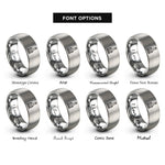 font options for inside engraving on grey pastry brush rings