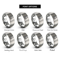 font options for inside engraving on grey pastry brush rings