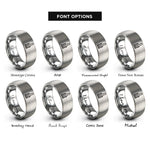 font options for inside engraving on gray pastry brush rings