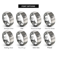 font options for inside engraving on gray pastry brush rings