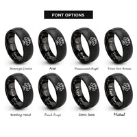 font options for inside engraving on black pattern weights rings