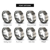 font options for inside engraving on gray pause circle rings