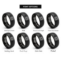 font options for inside engraving on black pcb rings