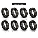 font options for inside engraving on black pcb rings