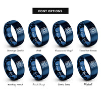 font options for inside engraving on blue pcb board icon rings