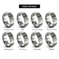 font options for inside engraving on grey pcb board icon rings