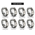 font options for inside engraving on grey pcb board icon rings