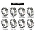 font options for inside engraving on grey pcb rings