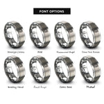 font options for inside engraving on silver pcb rings