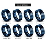 font options for inside engraving on blue pcb traces rings