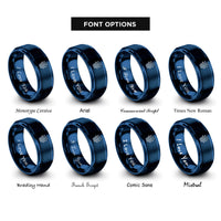 font options for inside engraving on blue pcb traces rings
