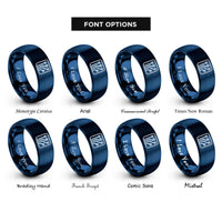 font options for inside engraving on blue pcb traces rings