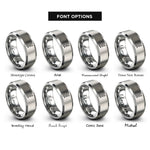 font options for inside engraving on silver pcb traces rings
