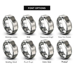 font options for inside engraving on silver pcb traces rings