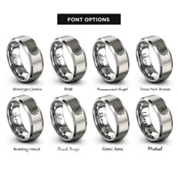 font options for inside engraving on silver pcb traces rings