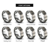 font options for inside engraving on gray pear rings
