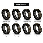 font options for inside engraving on gunmetal & black pedal rings
