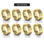 font options for inside engraving on gold peeking ghost rings