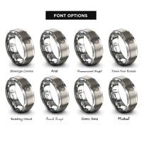 font options for inside engraving on gray pegboard rings