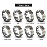 font options for inside engraving on grey pegbox pegs rings