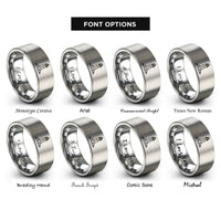 font options for inside engraving on grey peggys cove rings