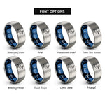 font options for inside engraving on blue & gray pelican rings