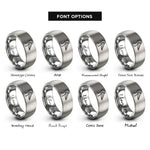 font options for inside engraving on gray pelican rings