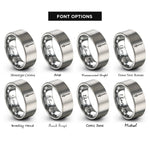 font options for inside engraving on silver pendulum rings