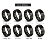 font options for inside engraving on black penrose style aperiodic rings
