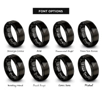 font options for inside engraving on black penrose style aperiodic rings