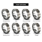 font options for inside engraving on grey penrose tiling rings