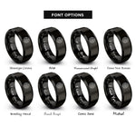 font options for inside engraving on black pentacle jupiter rings