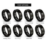 font options for inside engraving on black pentacle mercury rings