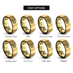 font options for inside engraving on black & gold pentacle sun rings