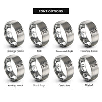 font options for inside engraving on silver perched dragon rings