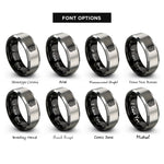 font options for inside engraving on black & gray perlin noise bands rings